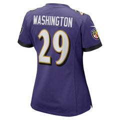 Ar'Darius Washington Women's Player Game Jersey - Baltimore Ravens