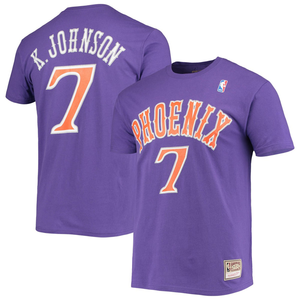 NBA Kevin Johnson Phoenix Suns Hardwood Classics Stitch Name & Number T-Shirt