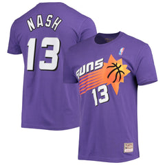 NBA Steve Nash Phoenix Suns Hardwood Classics Stitch Name & Number T-Shirt