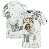 NBA Brooklyn Nets FISLL Gold Foil Splatter Print T-Shirt