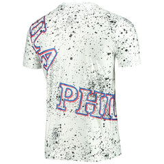 NBA Philadelphia 76ers FISLL Gold Foil Splatter Print T-Shirt