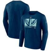 NHL Deep Sea Blue Seattle Kraken Fanatics Authentic Pro Core Collection Secondary Long Sleeve T-Shirt