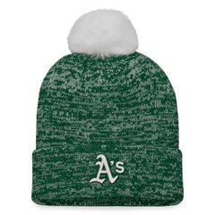 MLB Athletics Fanatics Women's Iconic Cuffed Knit Hat with Pom