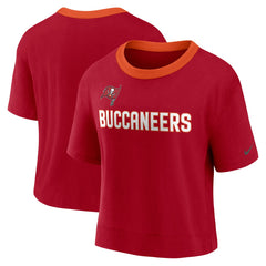 Women's High Hip Fashion Cropped Top - Tampa Bay Buccaneers