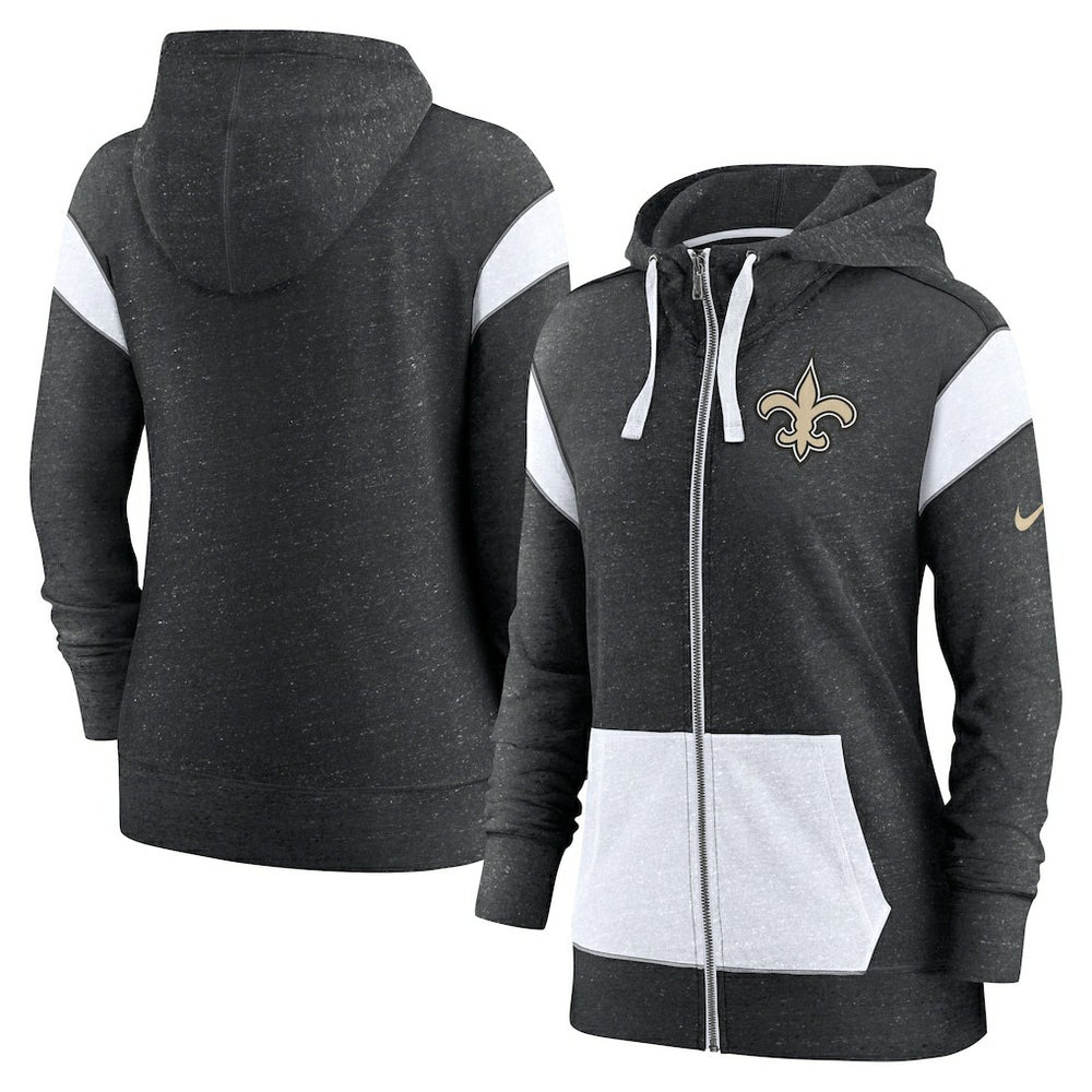 Women's Plus Size Monaco Full-Zip Lightweight Hoodie - New Orleans Saints