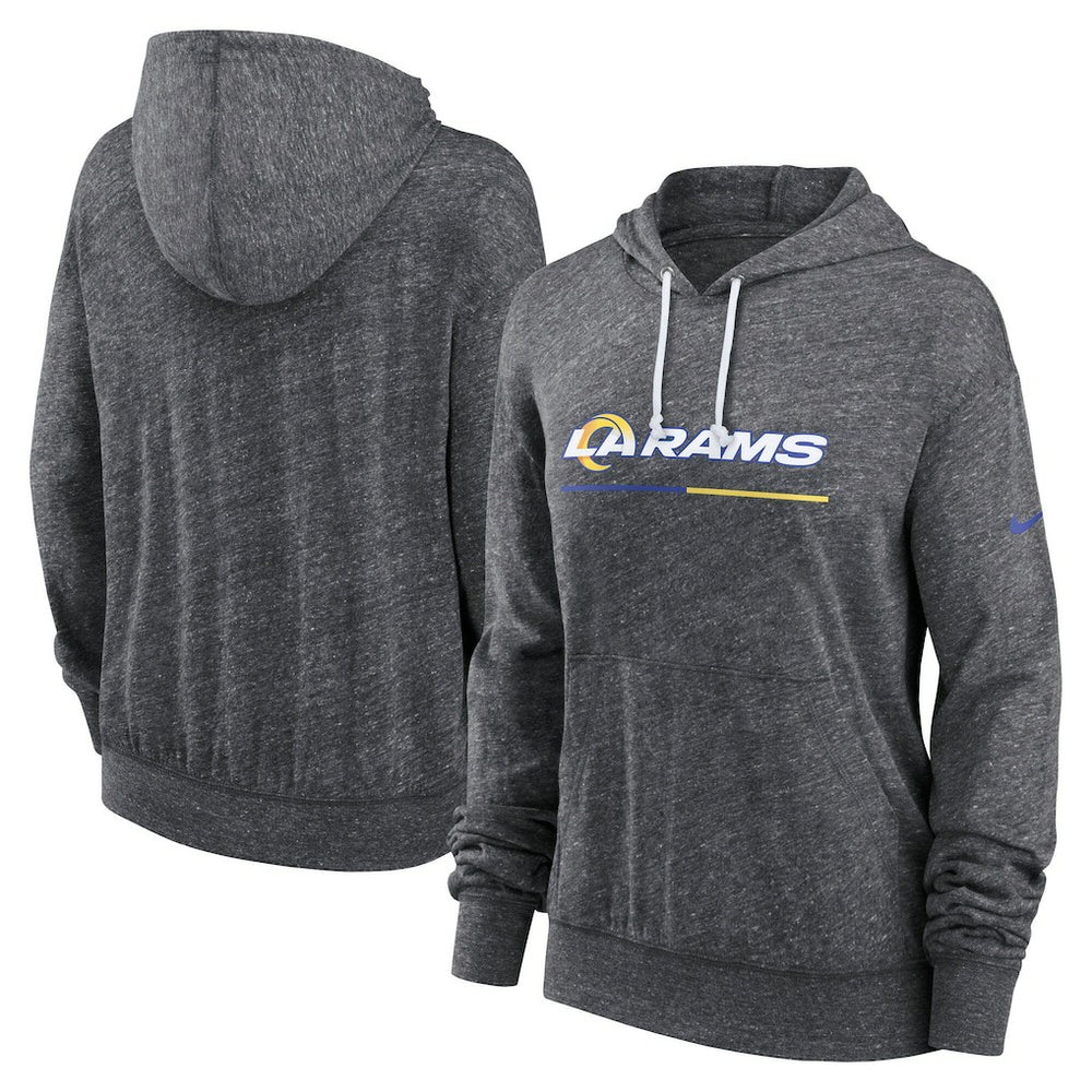 Women's Team Spirit Gym Vintage Lightweight Hoodie Top - Los Angeles Rams