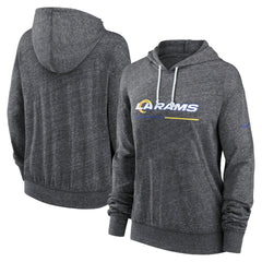 Women's Team Spirit Gym Vintage Lightweight Hoodie Top - Los Angeles Rams
