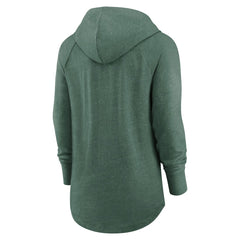 Women's Minimal Statement Lightweight Raglan Funnel Neck Pullover Hoodie - Green Bay Packers