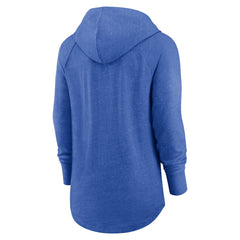 Women's Minimal Statement Lightweight Raglan Funnel Neck Pullover Hoodie - Los Angeles Rams