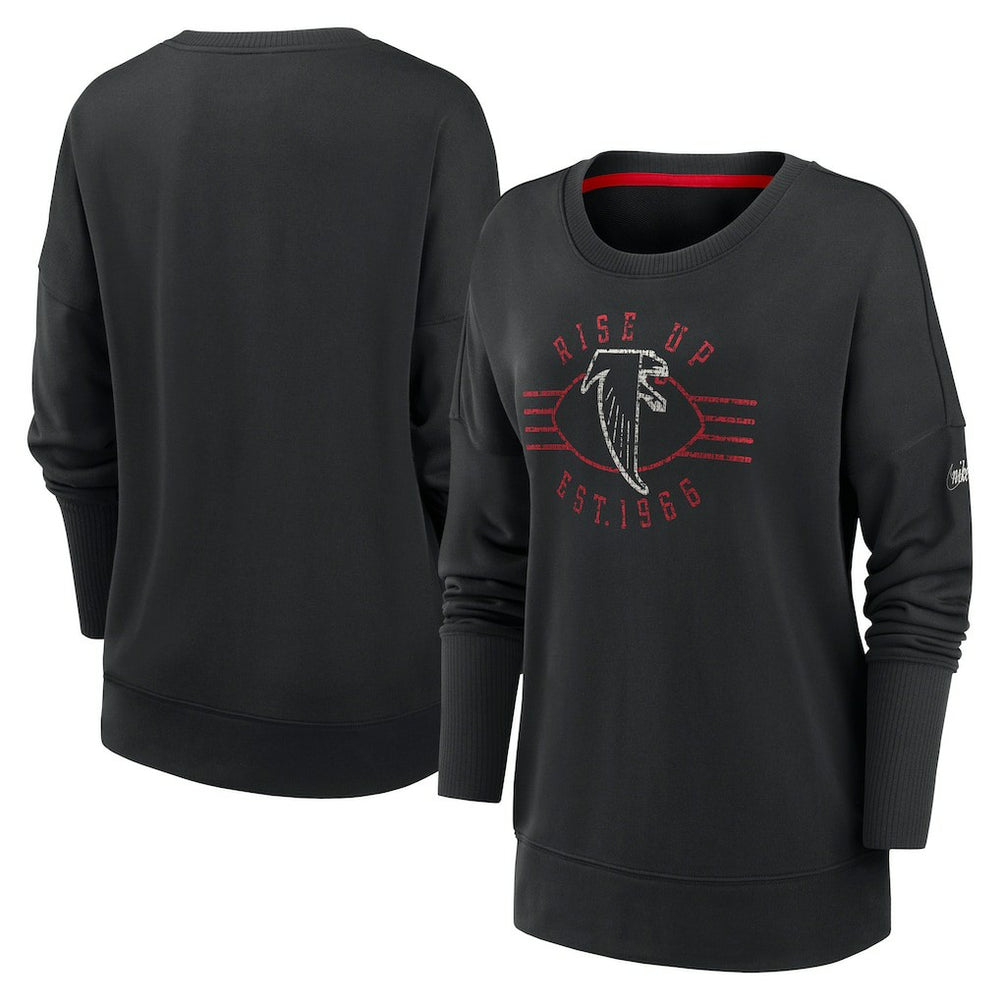 Women's Rewind Playback Icon Performance Pullover Sweatshirt - Atlanta Falcons