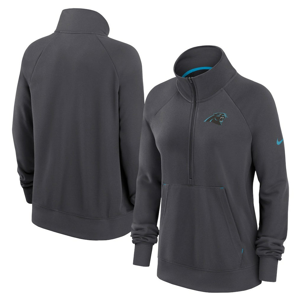 Women's Premium Raglan Performance Half-Zip Sweatshirt - Carolina Panthers