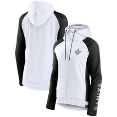 Women's End Around Lightweight Raglan Full-Zip Hoodie Jacket - New Orleans Saints