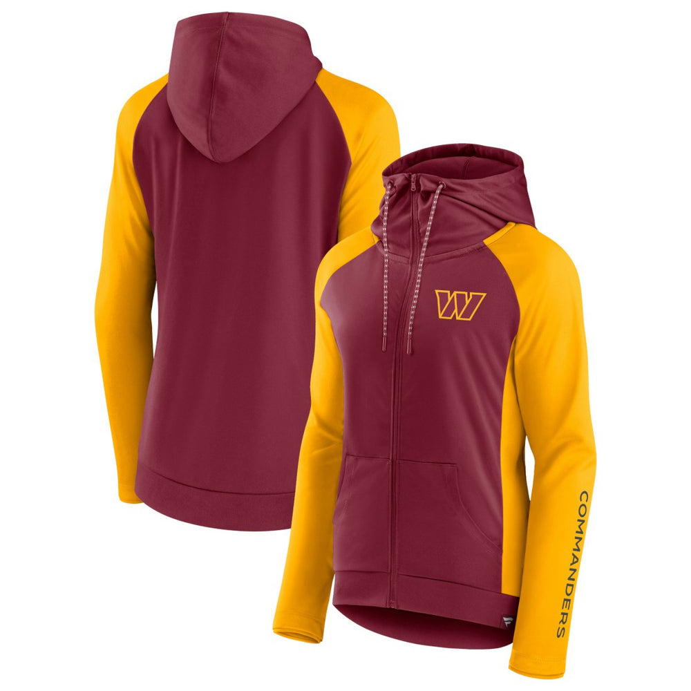 Women's End Around Lightweight Raglan Full-Zip Hoodie Jacket - Washington Commanders