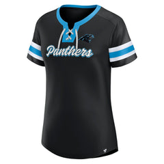 Women's Original State Lace-Up T-Shirt - Carolina Panthers