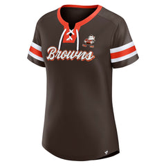 Women's Original State Lace-Up T-Shirt - Cleveland Browns