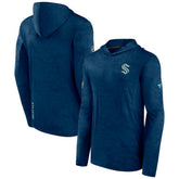 NHL Deep Sea Blue Seattle Kraken Fanatics Authentic Pro Rink Camo Pullover Hoodie