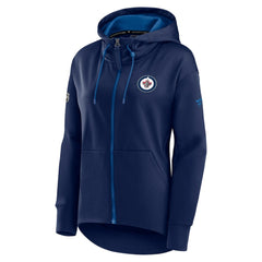 NHL Navy Winnipeg Jets Fanatics Women's Authentic Pro Rink Full-Zip Hoodie