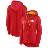 NHL Red Calgary Flames Fanatics Women's Authentic Pro Rink Full-Zip Hoodie