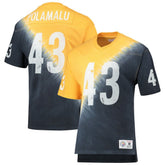 Troy Polamalu Retired Player Name & Number Diagonal Tie-Dye V-Neck T-Shirt - Pittsburgh Steelers
