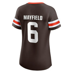 Baker Mayfield Women's Athena Name & Number Notch Neck T-Shirt - Cleveland Browns