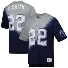 Emmitt Smith Retired Player Name & Number Diagonal Tie-Dye V-Neck T-Shirt - Dallas Cowboys