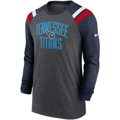 Tri-Blend Raglan Athletic Long Sleeve Fashion T-Shirt - Tennessee Titans
