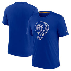 Rewind Playback Logo Tri-Blend T-Shirt - Los Angeles Rams