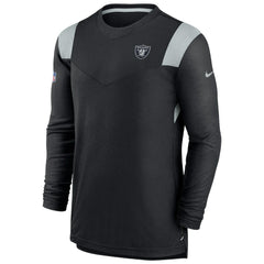 Sideline Tonal Logo Performance Player Long Sleeve T-Shirt - Las Vegas Raiders