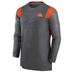 Sideline Tonal Logo Performance Player Long Sleeve T-Shirt - Cleveland Browns