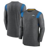 Sideline Tonal Logo Performance Player Long Sleeve T-Shirt - Los Angeles Chargers
