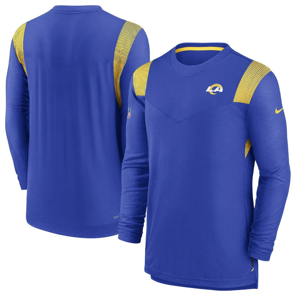 Sideline Tonal Logo Performance Player Long Sleeve T-Shirt - Los Angeles Rams