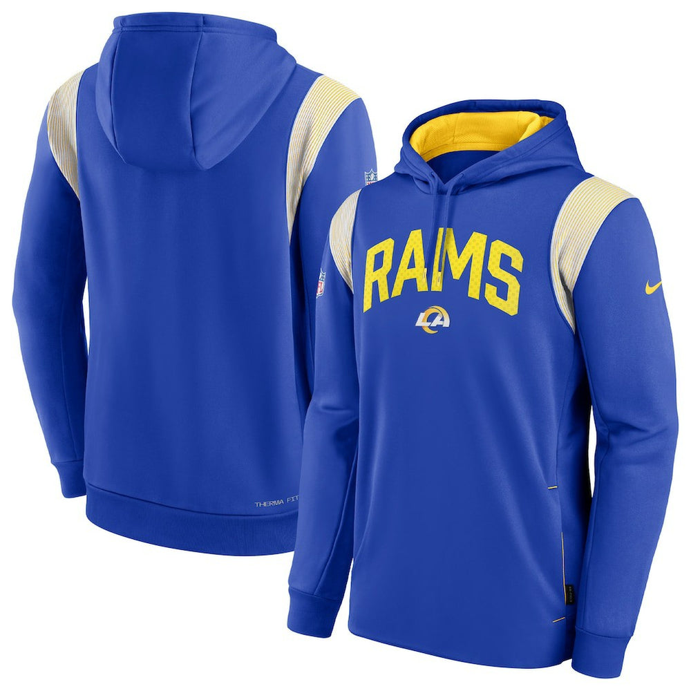 Sideline Athletic Stack Performance Pullover Hoodie - Los Angeles Rams