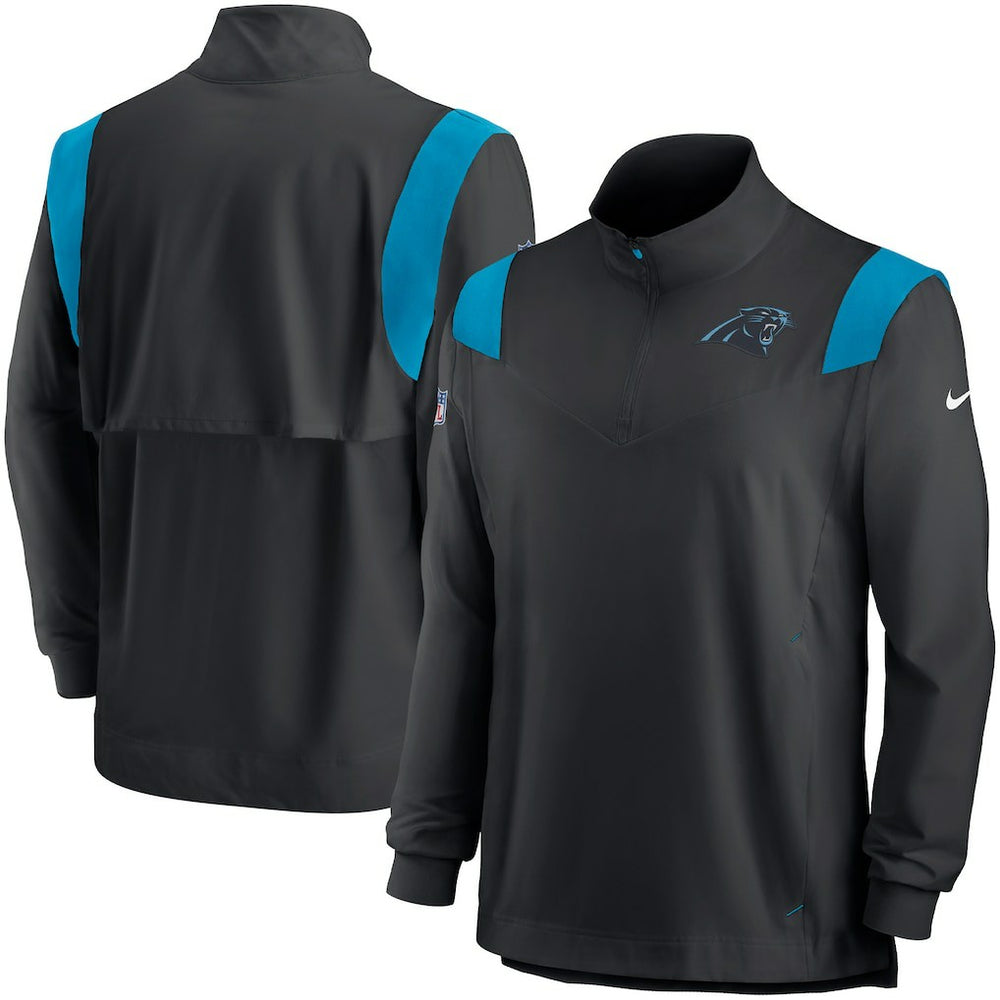 Sideline Coach Chevron Lockup Quarter-Zip Long Sleeve Top - Carolina Panthers
