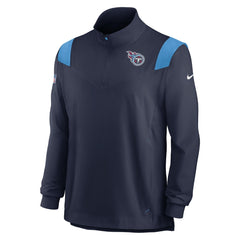 Sideline Coach Chevron Lockup Quarter-Zip Long Sleeve Top - Tennessee Titans