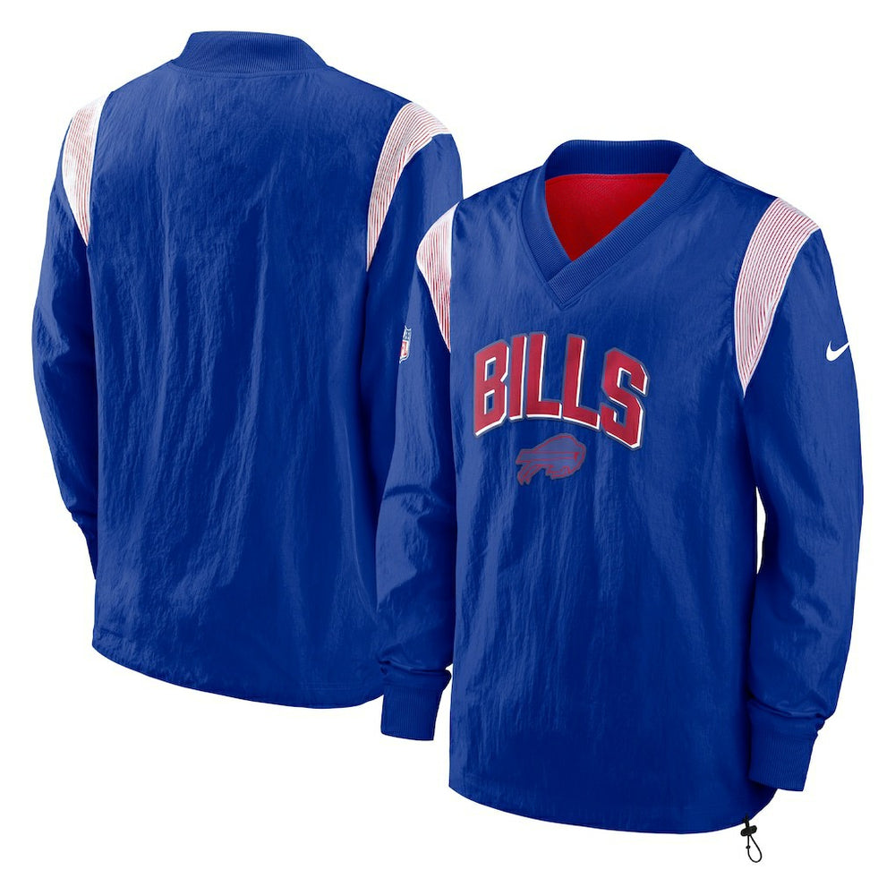 Sideline Athletic Stack V-Neck Pullover Windshirt Jacket - Buffalo Bills