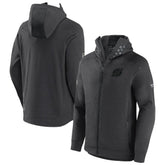 NHL Charcoal New Jersey Devils Fanatics Authentic Pro Road Tech Lightweight Full-Zip Hoodie Jacket