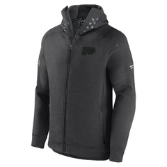NHL Charcoal Philadelphia Flyers Fanatics Authentic Pro Road Tech Lightweight Full-Zip Hoodie Jacket