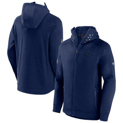 NHL Navy Nashville Predators Fanatics Authentic Pro Road Tech Lightweight Full-Zip Hoodie Jacket