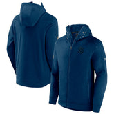 NHL Navy Seattle Kraken Fanatics Authentic Pro Road Tech Lightweight Full-Zip Hoodie Jacket