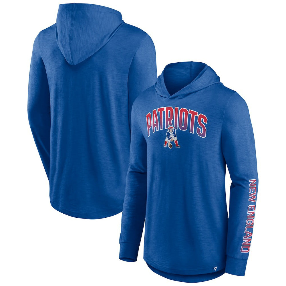 Front Runner Long Sleeve Hooded T-Shirt - New England Patriots