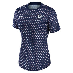 France National Team Women's 2022/23 Pre-Match Home Performance Top - Nike Navy