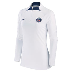 Paris Saint-Germain Women's Strike Drill Raglan Performance Quarter-Zip Top - Nike White