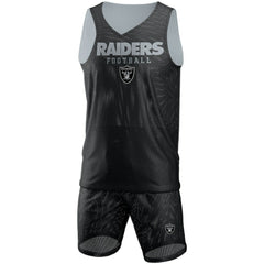 FOCO Colorblock Mesh V-Neck & Shorts Set - Las Vegas Raiders