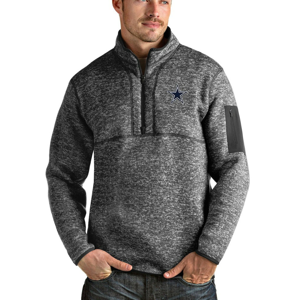 Antigua Fortune Quarter-Zip Pullover Jacket - Dallas Cowboys