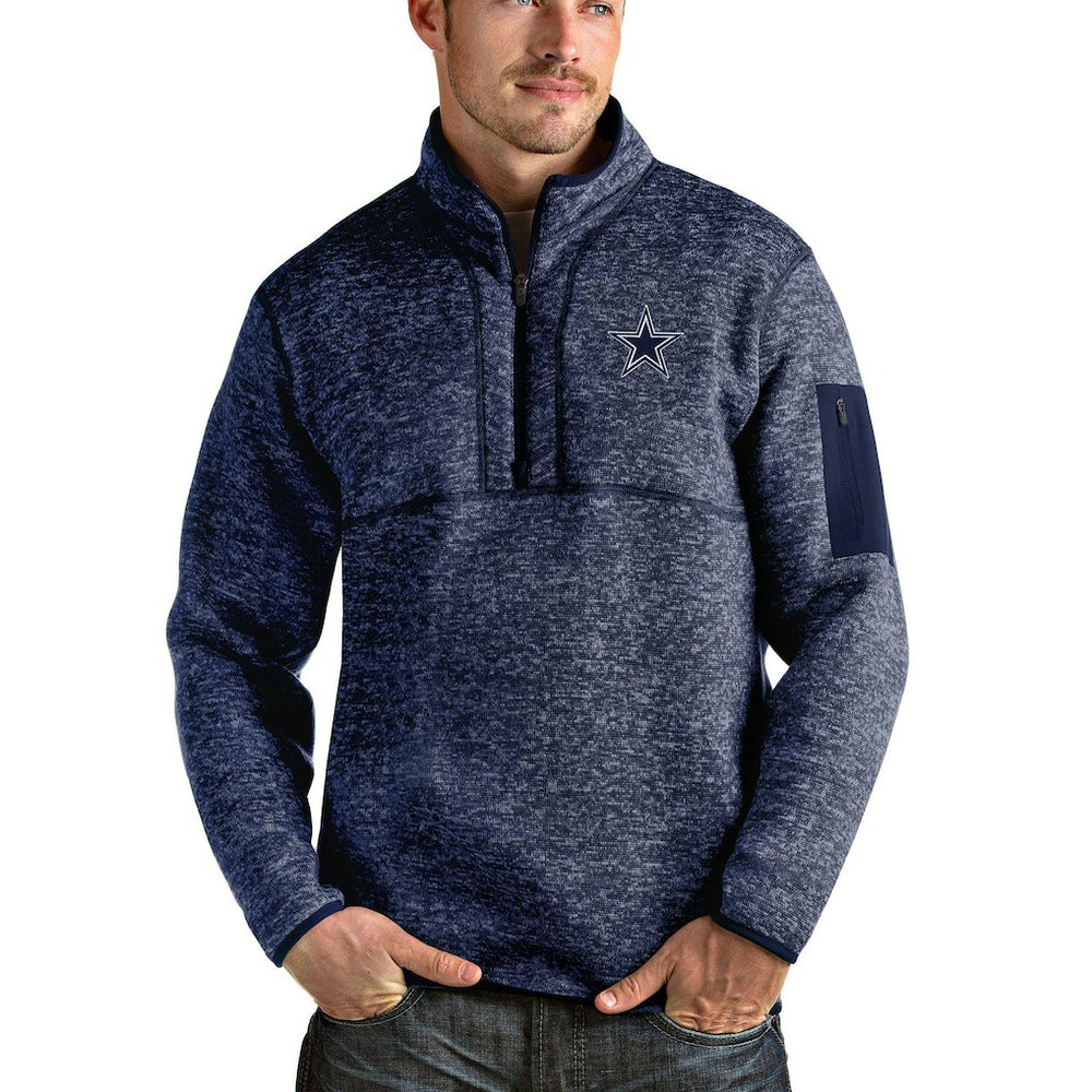Antigua Fortune Quarter-Zip Pullover Jacket - Dallas Cowboys