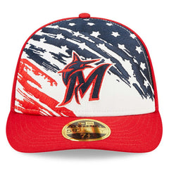 MLB Miami Marlins New Era 2022 4th of July Low Profile 59FIFTY Fitted Hat