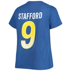 Matthew Stafford Women's Plus Size Player Name & Number V-Neck T-Shirt - Los Angeles Rams