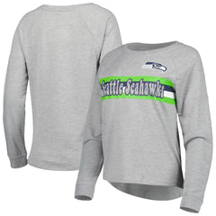 Juniors All Striped Up Raglan Long Sleeve T-Shirt - Seattle Seahawks