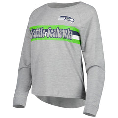 Juniors All Striped Up Raglan Long Sleeve T-Shirt - Seattle Seahawks