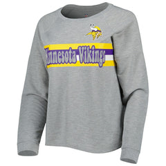 Juniors All Striped Up Raglan Long Sleeve T-Shirt - Minnesota Vikings